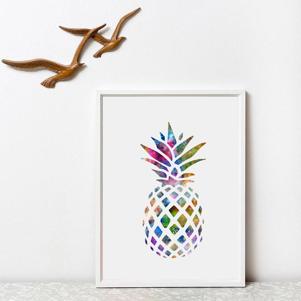 Unframed Multicolor Pineapple Office Home Living Room Wall Decorative Painting