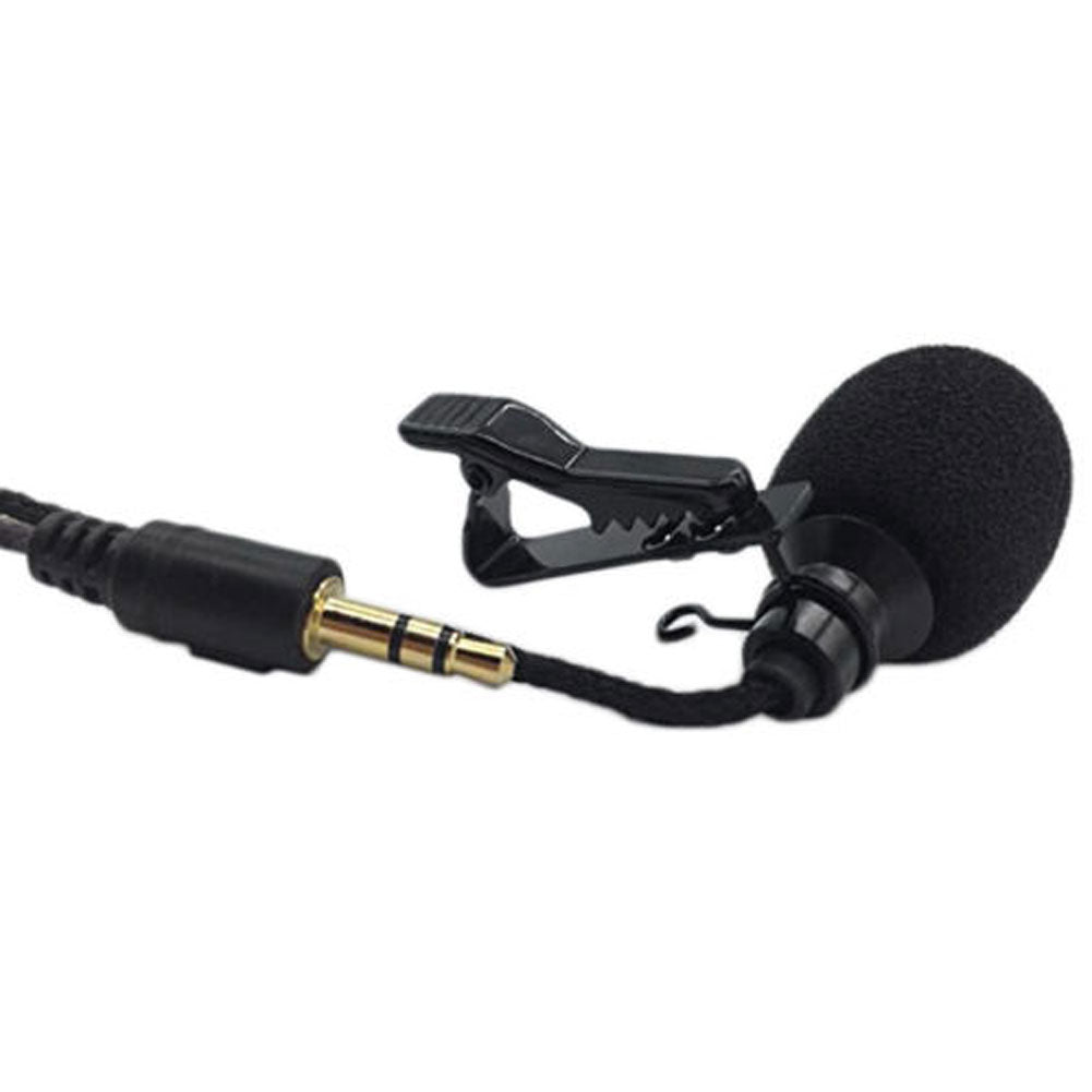 Clip-on Lapel Mini Lavalier Mic Microphone 3.5mm for Smart Phone PC Recording