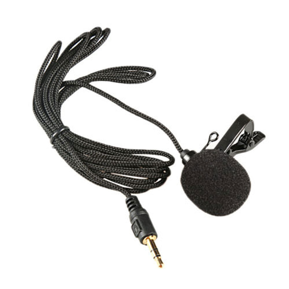 Clip-on Lapel Mini Lavalier Mic Microphone 3.5mm for Smart Phone PC Recording