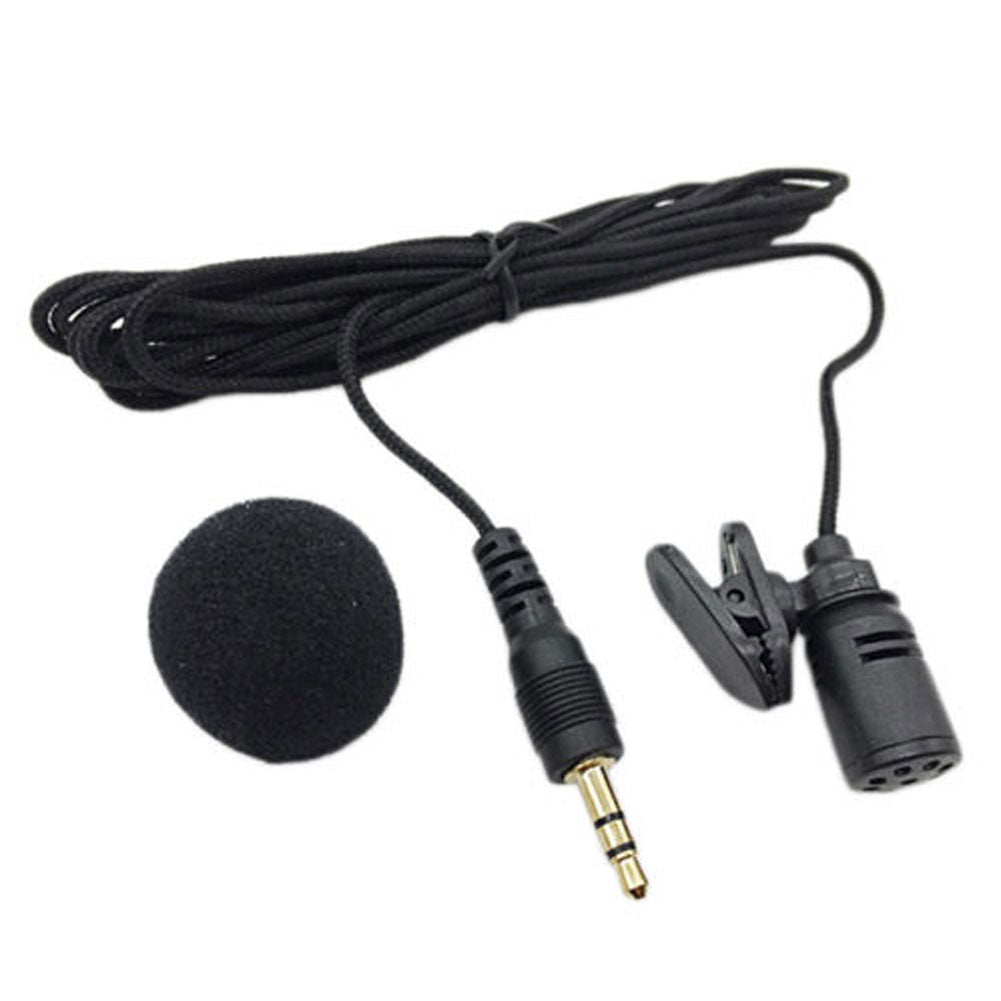 Clip-on Lapel Mini Lavalier Mic Microphone 3.5mm for Smart Phone PC Recording