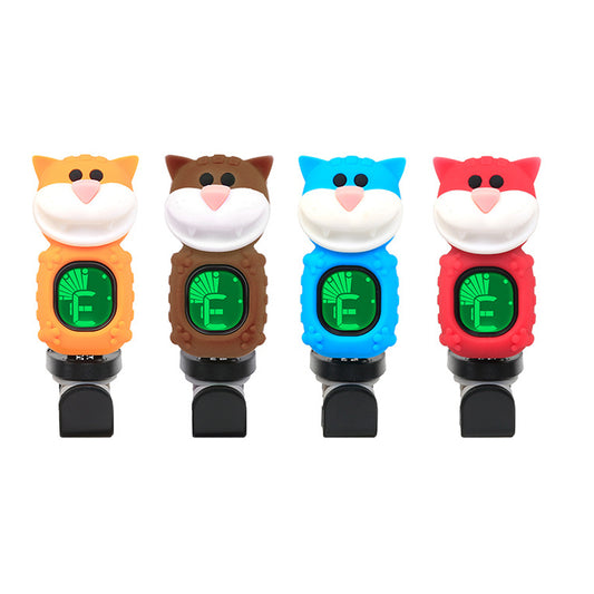 Portable Cartoon Big Face Cat LCD Display Guitar Bass Ukulele Electronic Tuner