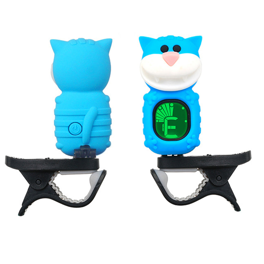 Portable Cartoon Big Face Cat LCD Display Guitar Bass Ukulele Electronic Tuner