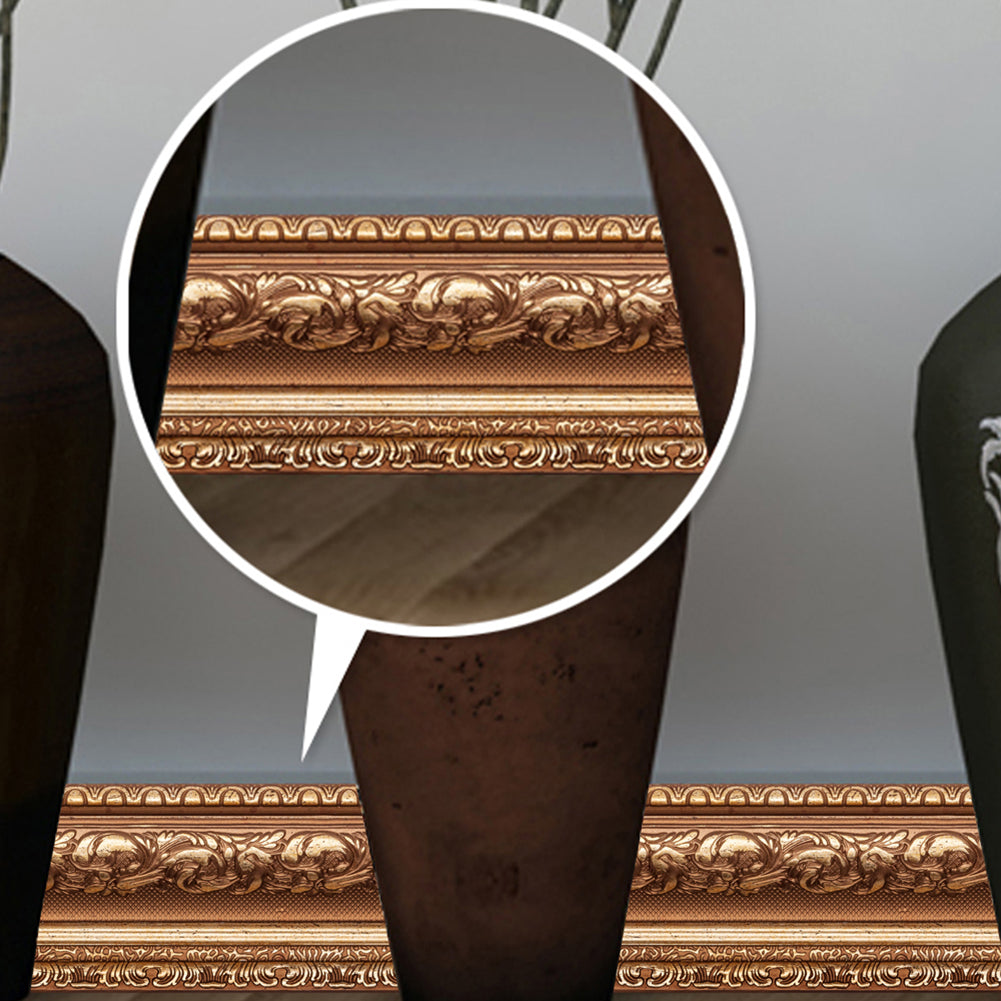 5m Waterproof 3D Skirting Board Sticker Kitchen Living Bathroom Decor Wall Decal