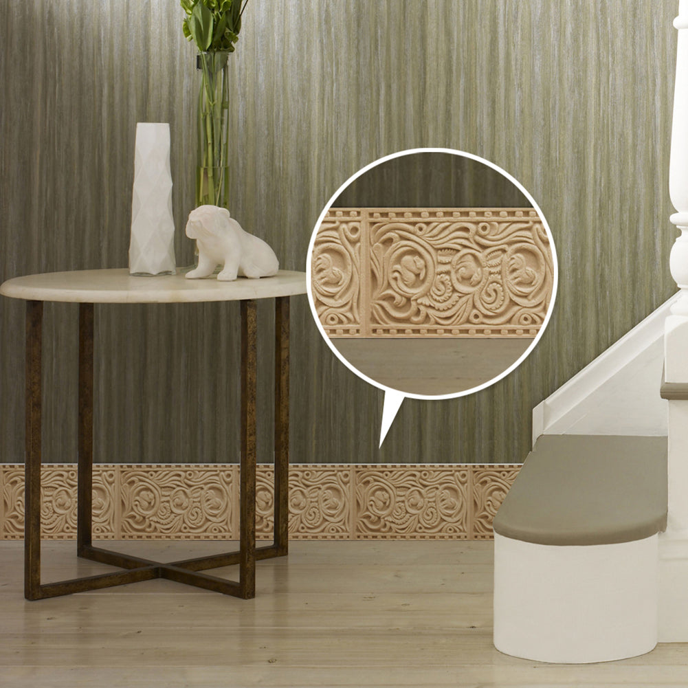 5m Waterproof 3D Skirting Board Sticker Kitchen Living Bathroom Decor Wall Decal