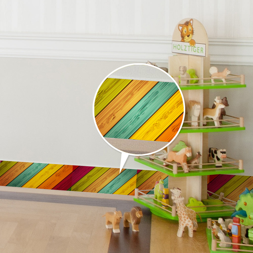 5m Waterproof 3D Skirting Board Sticker Kitchen Living Bathroom Decor Wall Decal