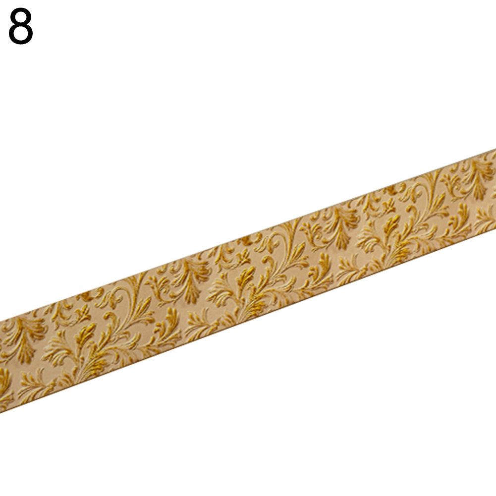 5m Waterproof 3D Skirting Board Sticker Kitchen Living Bathroom Decor Wall Decal