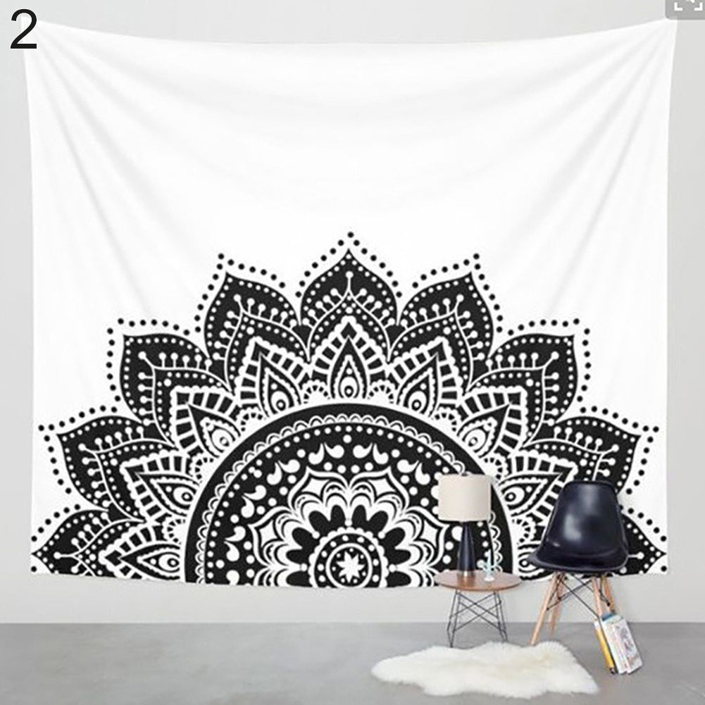 Boho Ethnic Wall Hanging Floral Tapestry Beach Towel Bikini Cover Up Yoga Mat