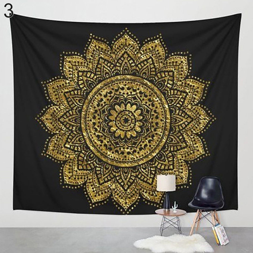 Boho Ethnic Wall Hanging Floral Tapestry Beach Towel Bikini Cover Up Yoga Mat