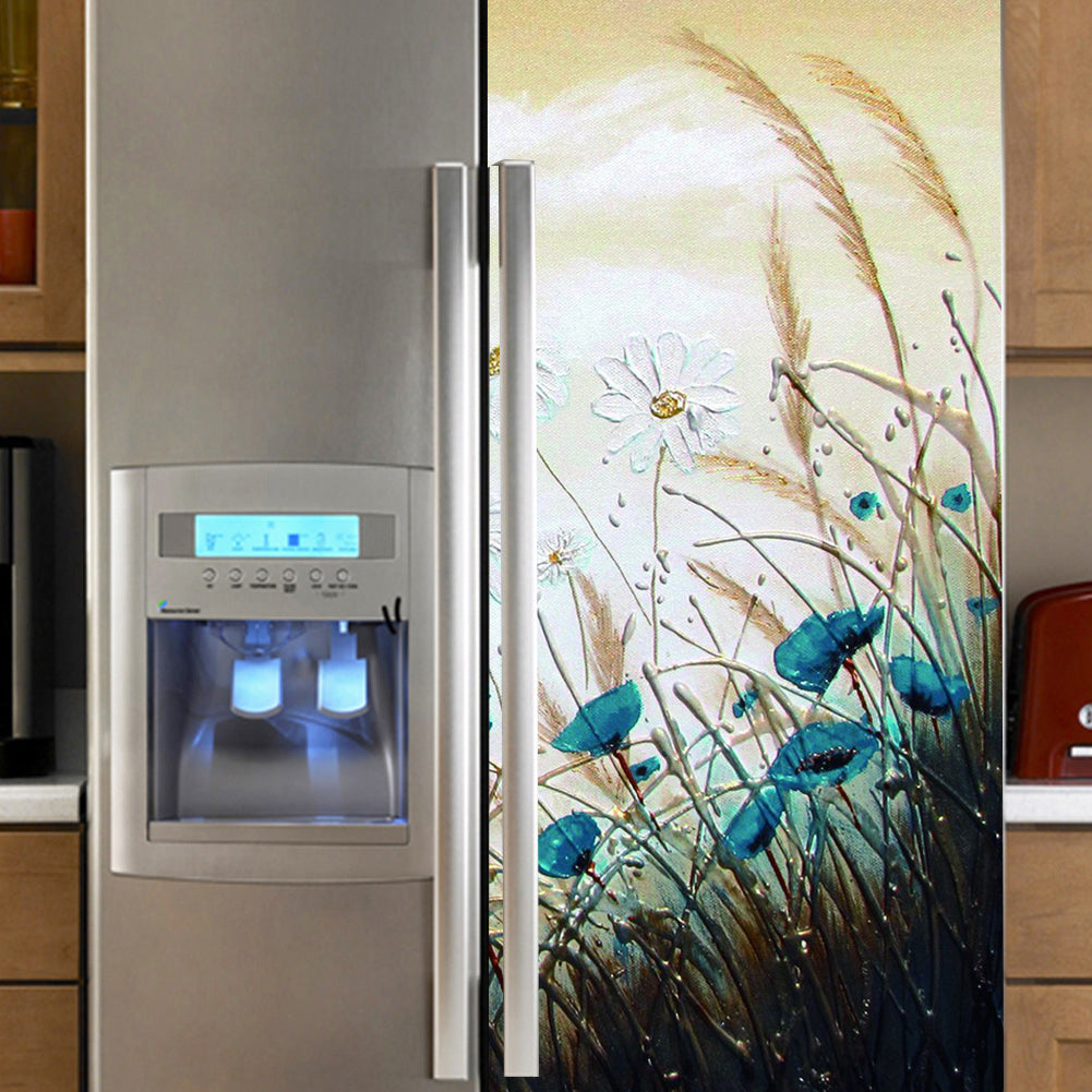 Fashion Flower Self Adhesive Refrigerator Fridge Door Cover Sticker Decal Decor