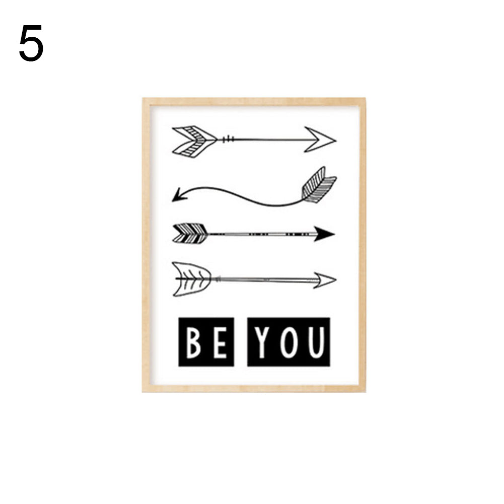 Lovely Arrow Letter Modern Decorative Painting Wall Hanging Home Room Cafe Decor