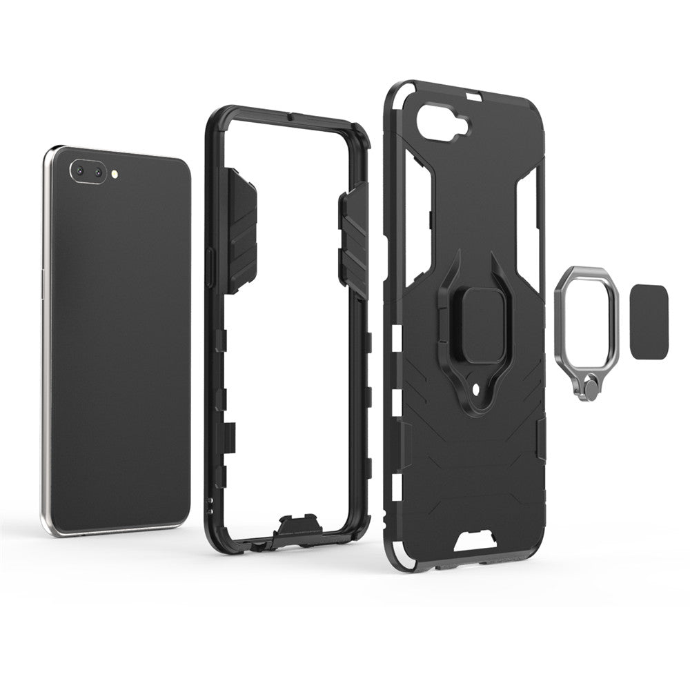 Scene map armor series heavy airbag case with ring, for  OPPO A5  A3S
