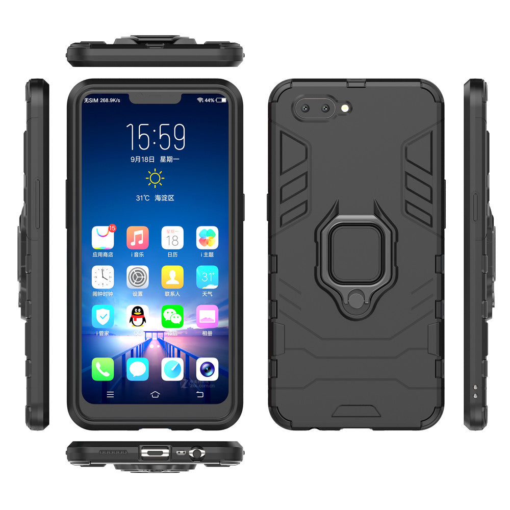 Scene map armor series heavy airbag case with ring, for  OPPO A5  A3S