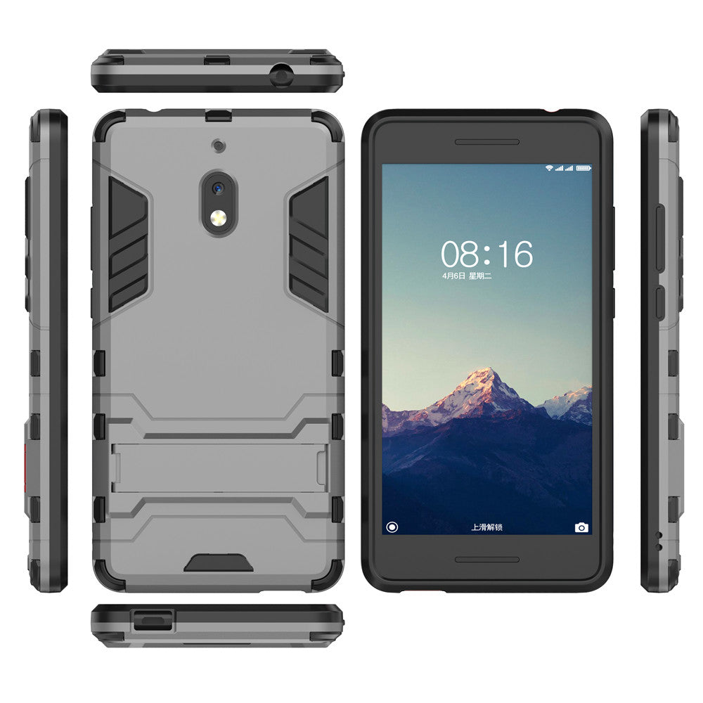 Scene map armor series heavy airbag cover with bracket, for  Nokia 2.1
