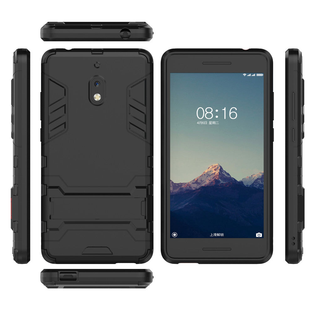 Scene map armor series heavy airbag cover with bracket, for  Nokia 2.1
