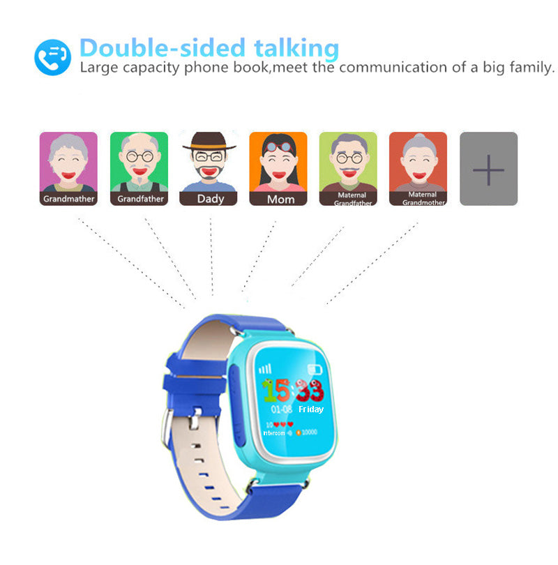 Q80 GPS Device Tracker Colorful Smart Watch SOS Emergency Call for Kids for IOS  Android Smartwatch Wristband Alarm