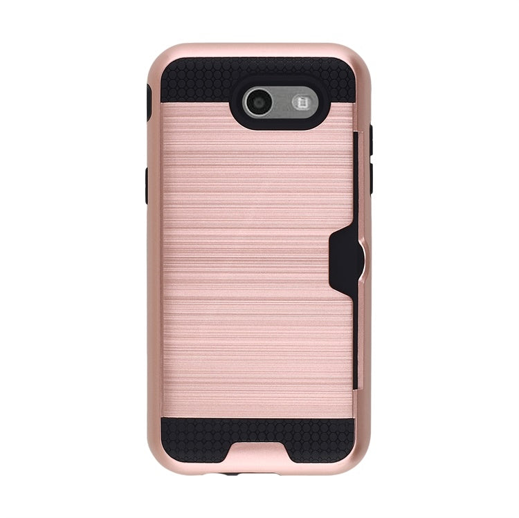 Scene drawing brushed soft rubber two-in-one wallet? for? Samsung j3 2017