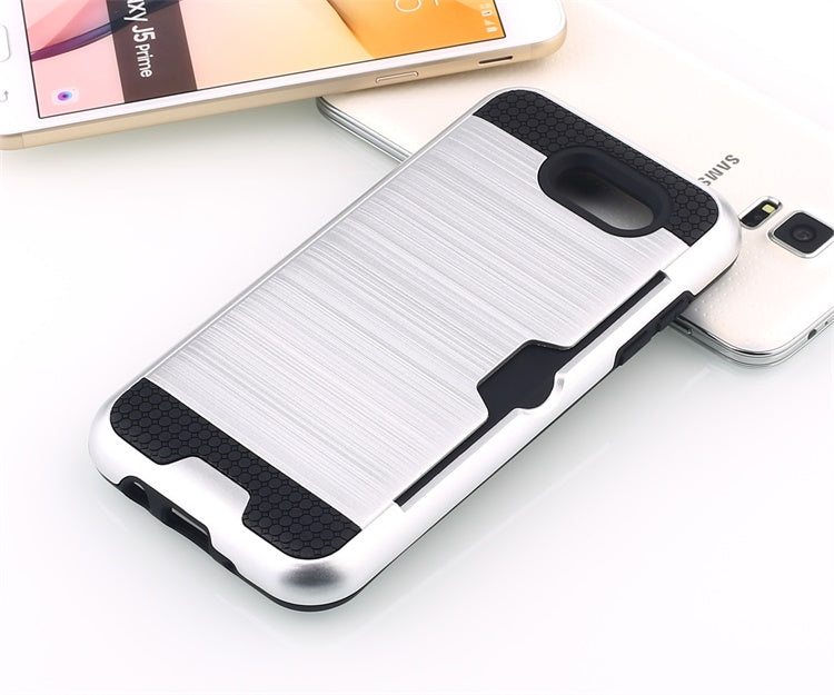 Scene drawing brushed soft rubber two-in-one wallet? for? Samsung j3 2017