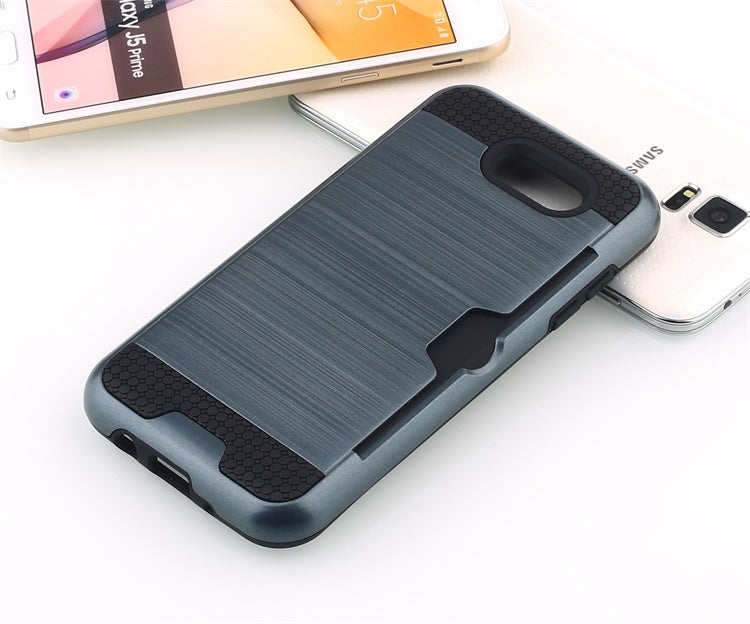 Scene drawing brushed soft rubber two-in-one wallet? for? Samsung j3 2017