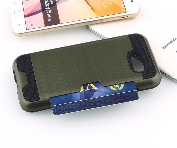 Scene drawing brushed soft rubber two-in-one wallet? for? Samsung j3 2017