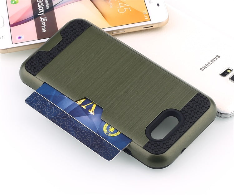 Scene drawing brushed soft rubber two-in-one wallet? for? Samsung j3 2017