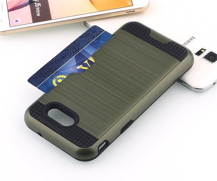 Scene drawing brushed soft rubber two-in-one wallet? for? Samsung j3 2017