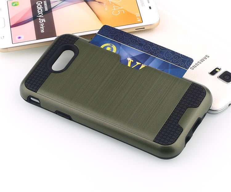 Scene drawing brushed soft rubber two-in-one wallet? for? Samsung j3 2017