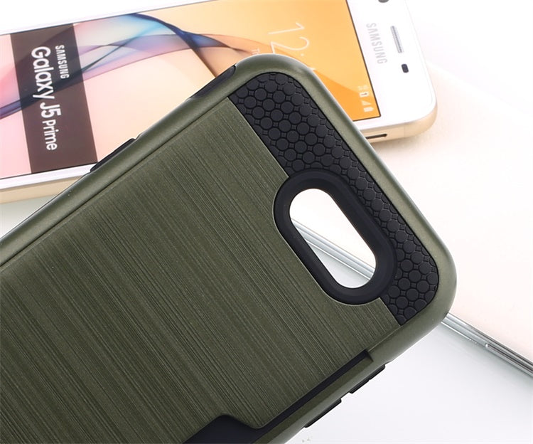 Scene drawing brushed soft rubber two-in-one wallet? for? Samsung j3 2017