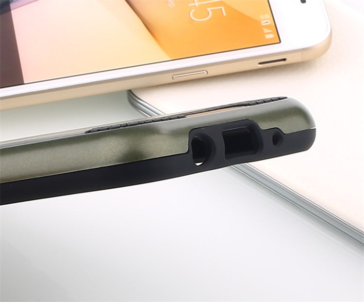 Scene drawing brushed soft rubber two-in-one wallet? for? Samsung j3 2017