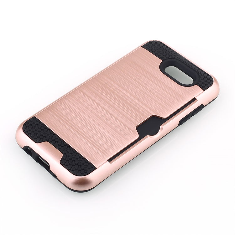 Scene drawing brushed soft rubber two-in-one wallet? for? Samsung j3 2017