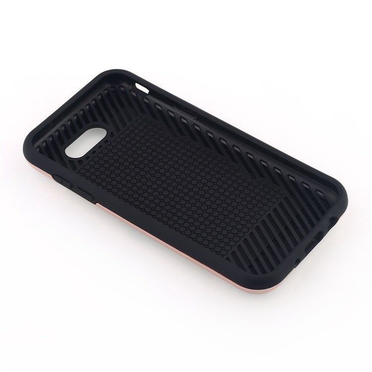 Scene drawing brushed soft rubber two-in-one wallet? for? Samsung j3 2017