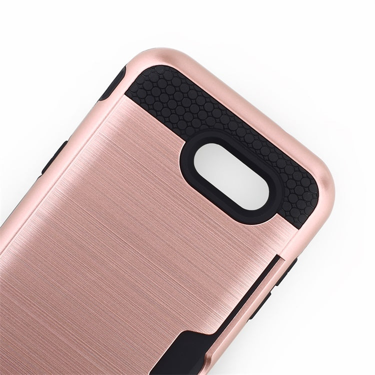 Scene drawing brushed soft rubber two-in-one wallet? for? Samsung j3 2017