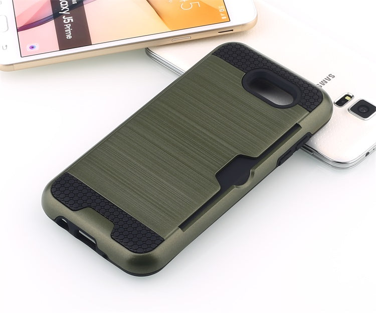 Scene drawing brushed soft rubber two-in-one wallet? for? Samsung j3 2017