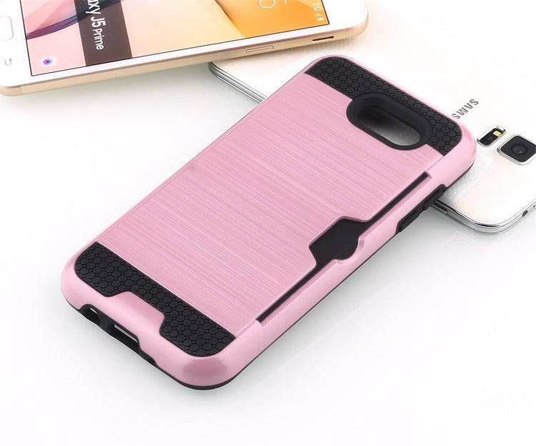 Scene drawing brushed soft rubber two-in-one wallet? for? Samsung j3 2017