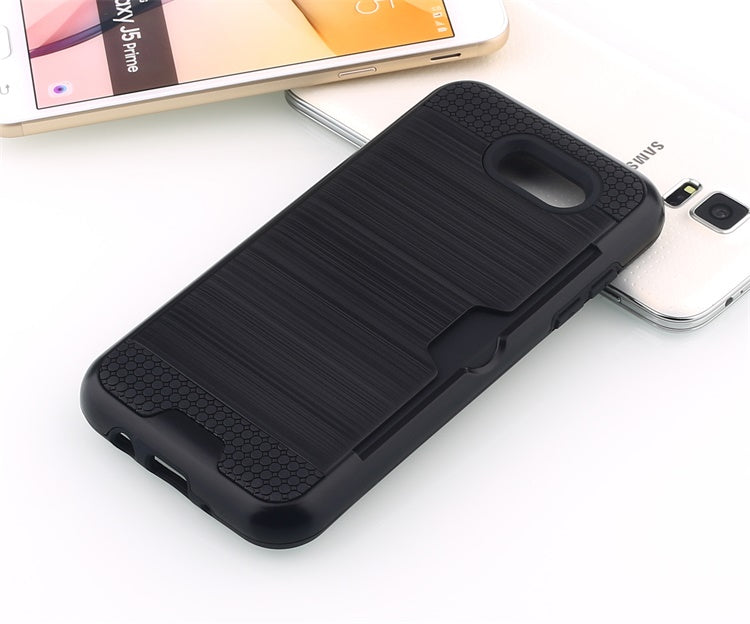 Scene drawing brushed soft rubber two-in-one wallet? for? Samsung j3 2017