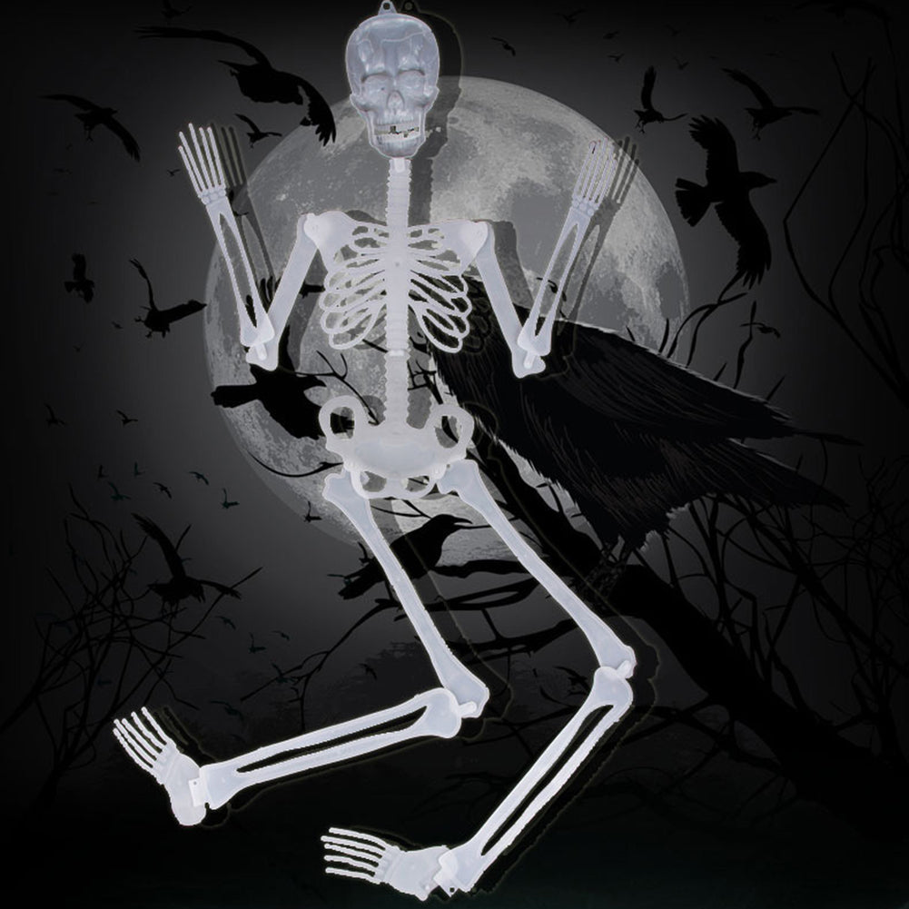 Horror Luminous Glow Skull Skeleton Haunted House Bar Party Halloween Prop Decor