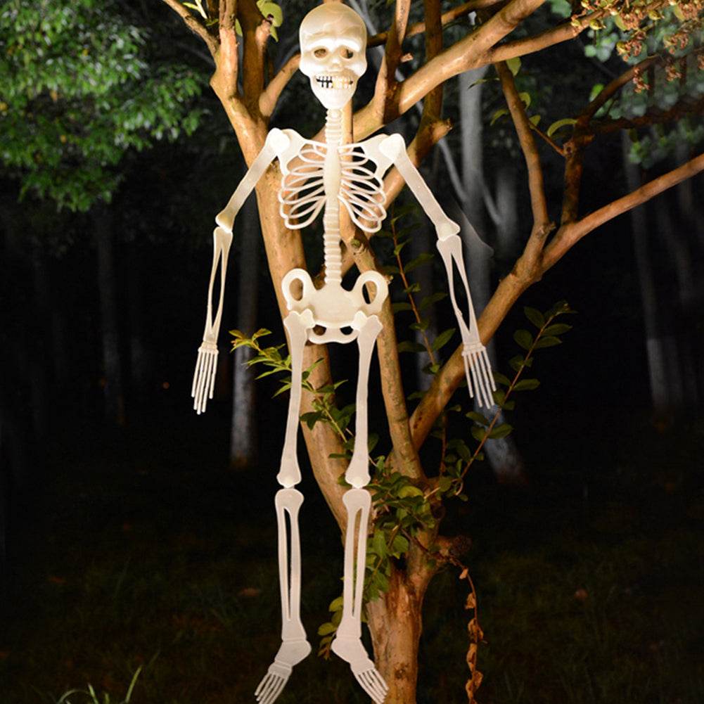 Horror Luminous Glow Skull Skeleton Haunted House Bar Party Halloween Prop Decor