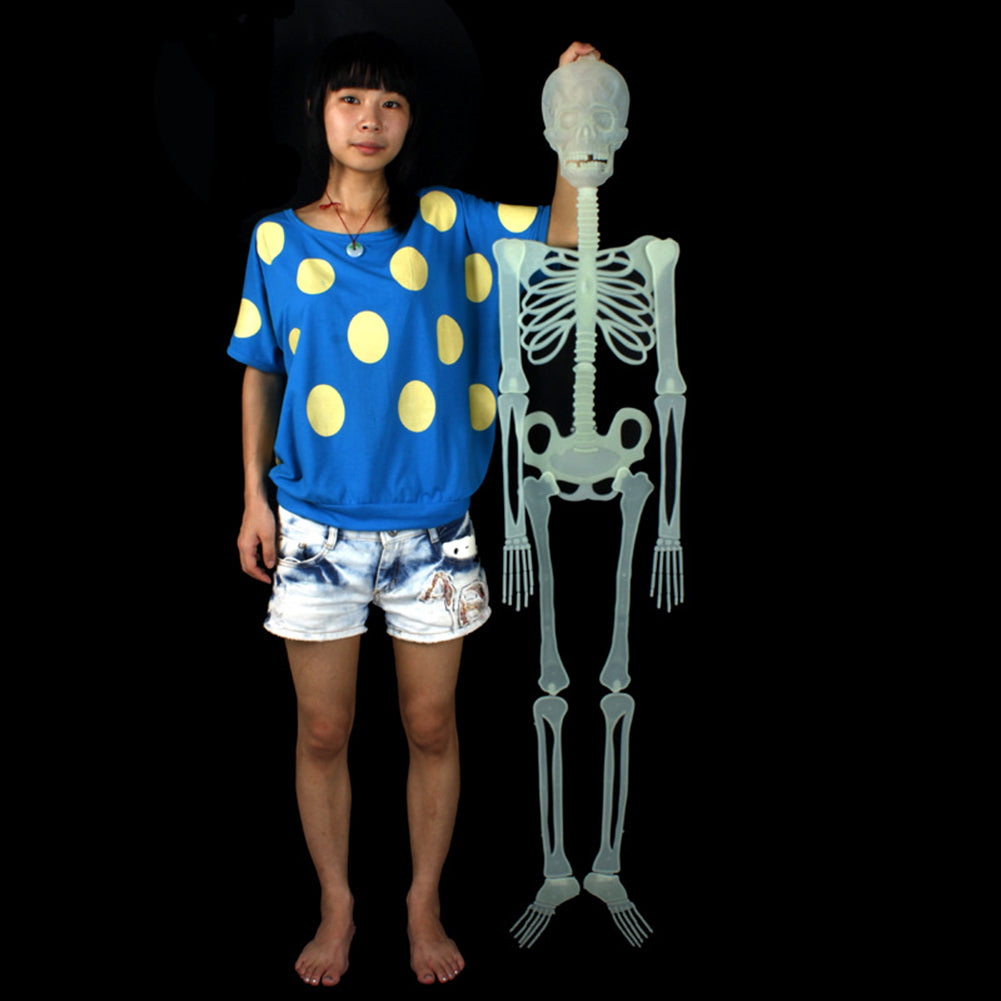 Horror Luminous Glow Skull Skeleton Haunted House Bar Party Halloween Prop Decor