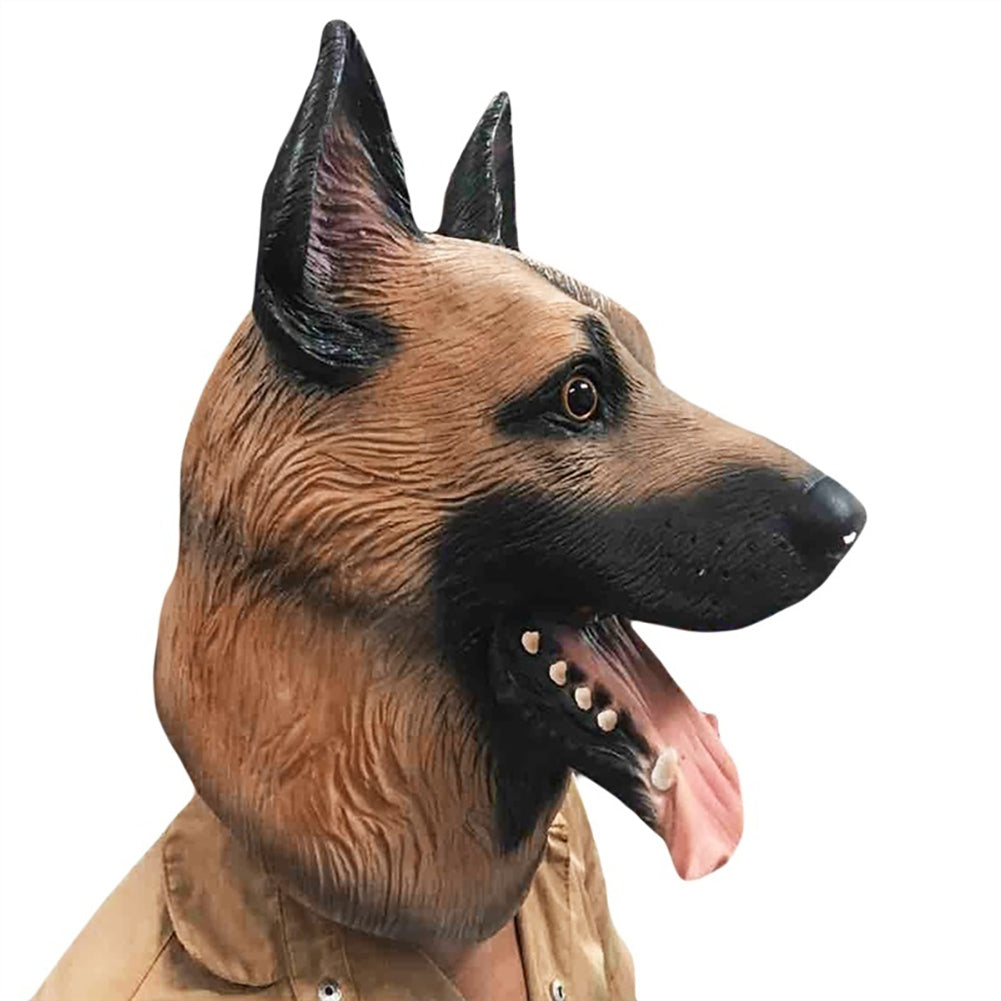 Halloween Dog Latex Animal Head Toy Cosplay Fancy Dress Party Props Horror Mask