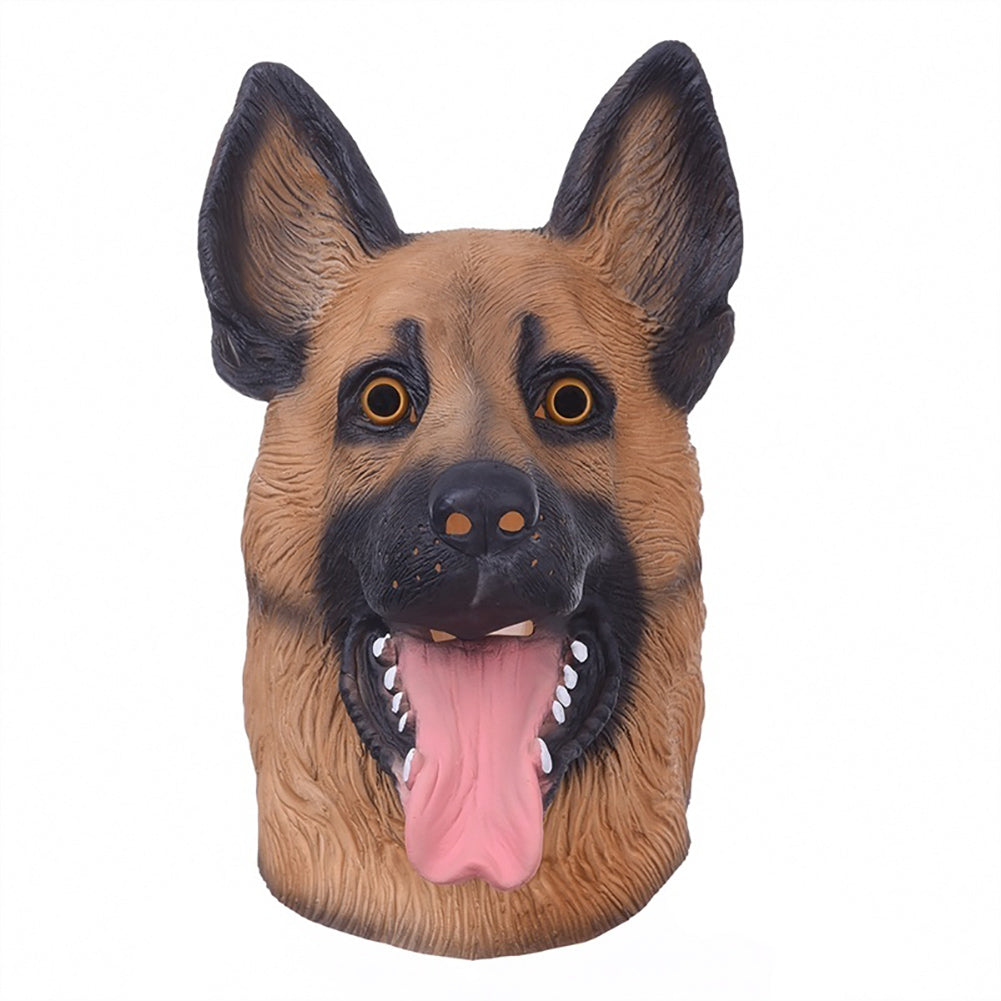 Halloween Dog Latex Animal Head Toy Cosplay Fancy Dress Party Props Horror Mask