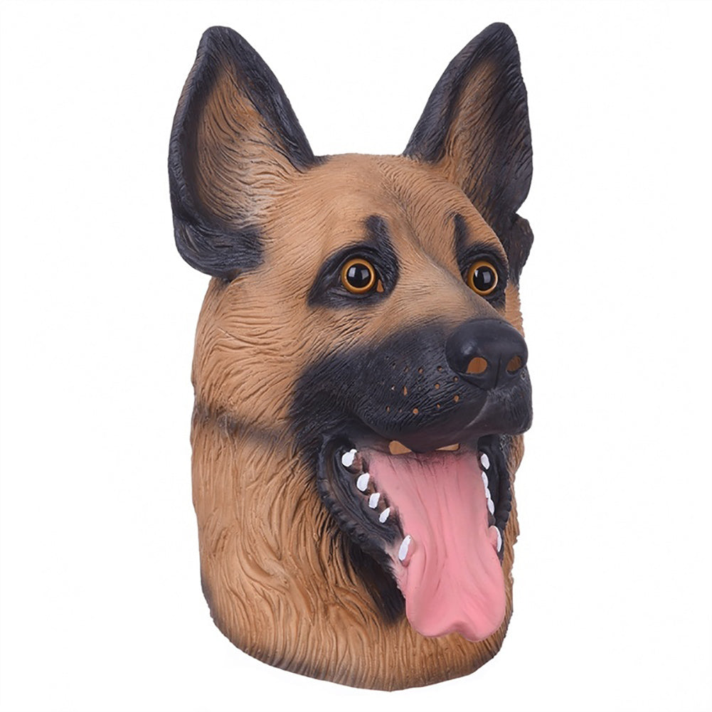 Halloween Dog Latex Animal Head Toy Cosplay Fancy Dress Party Props Horror Mask