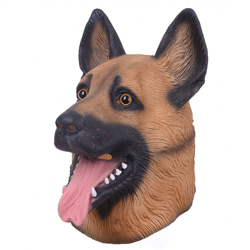 Halloween Dog Latex Animal Head Toy Cosplay Fancy Dress Party Props Horror Mask