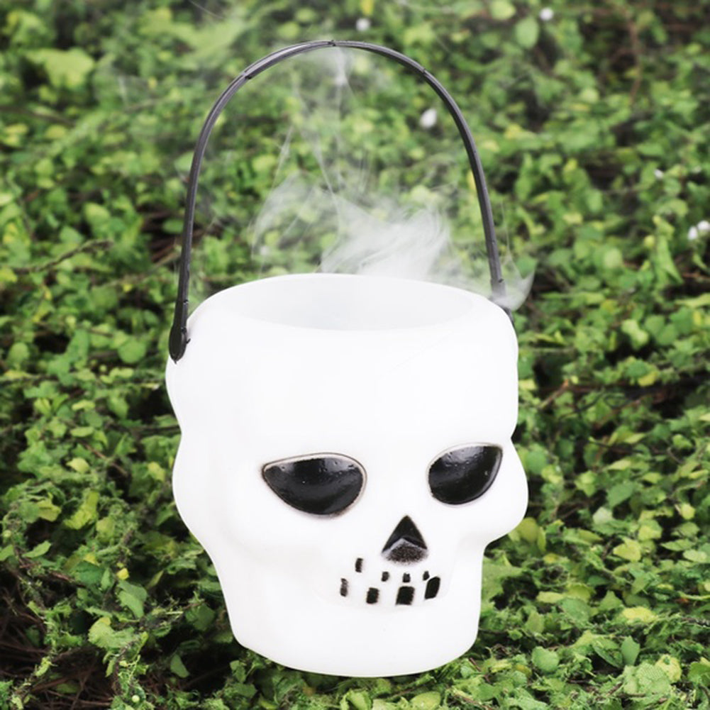 3Pcs Creative Witch Skull Halloween Candy Pot Cookie Jar Hanging Party Decor