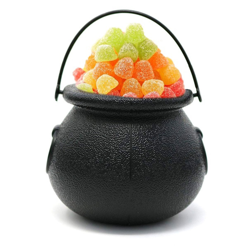 3Pcs Creative Witch Skull Halloween Candy Pot Cookie Jar Hanging Party Decor