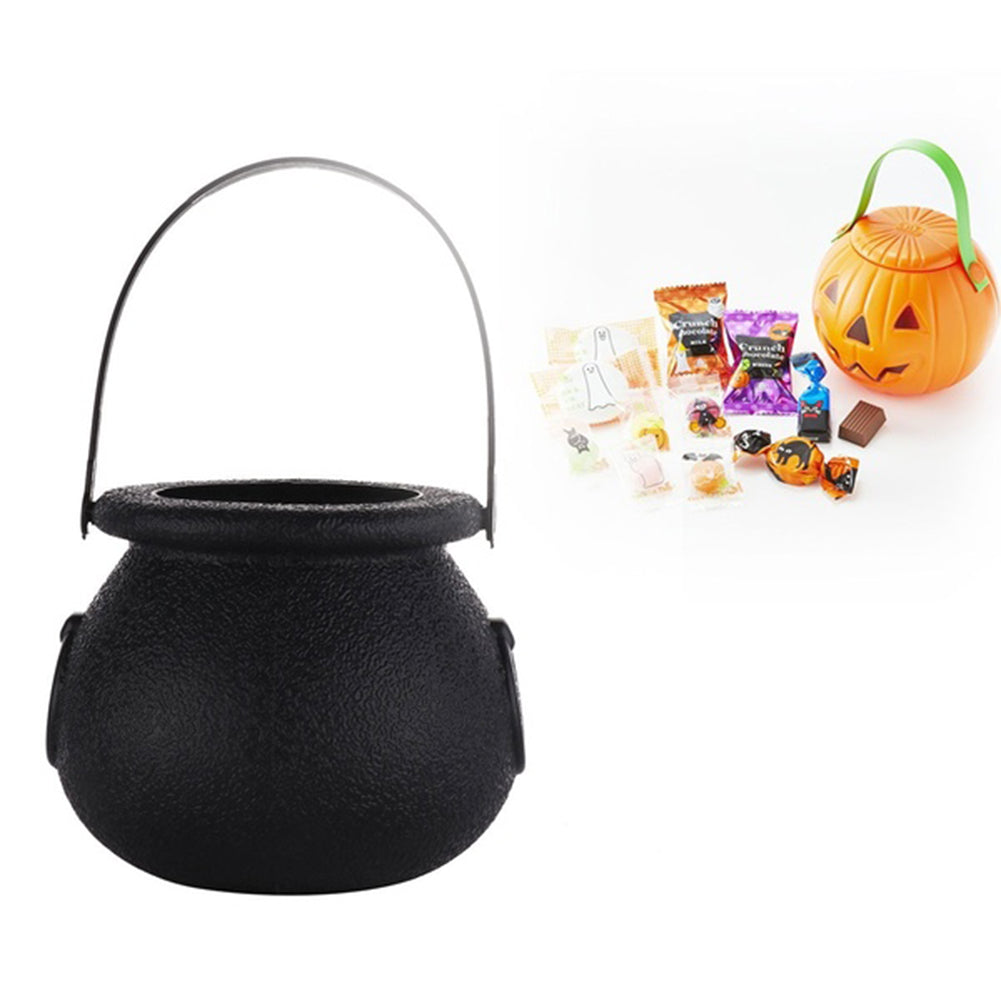 3Pcs Creative Witch Skull Halloween Candy Pot Cookie Jar Hanging Party Decor