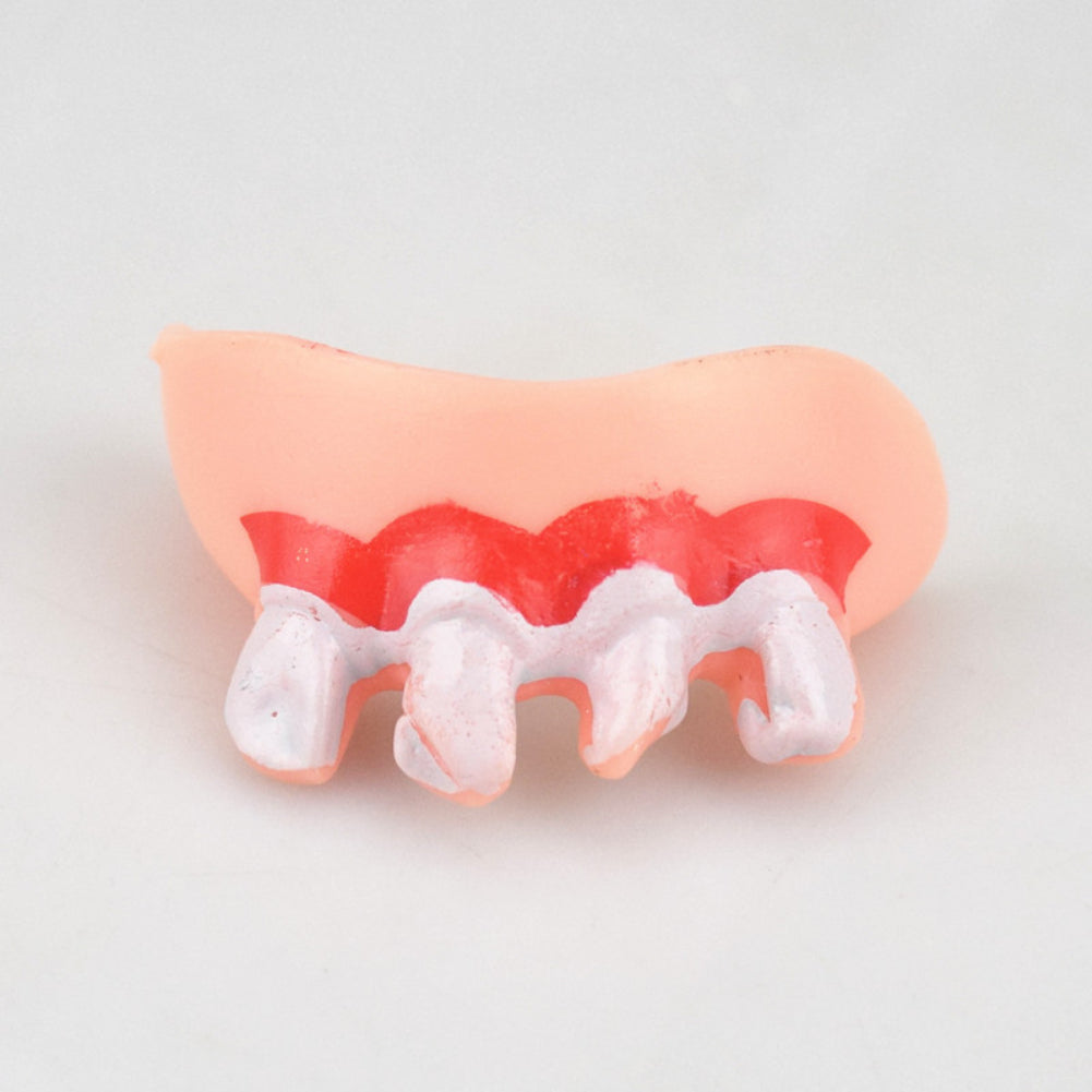 Funny Goofy Fake Vampire Denture Teeth Halloween Decor Prop Trick Toys Gift