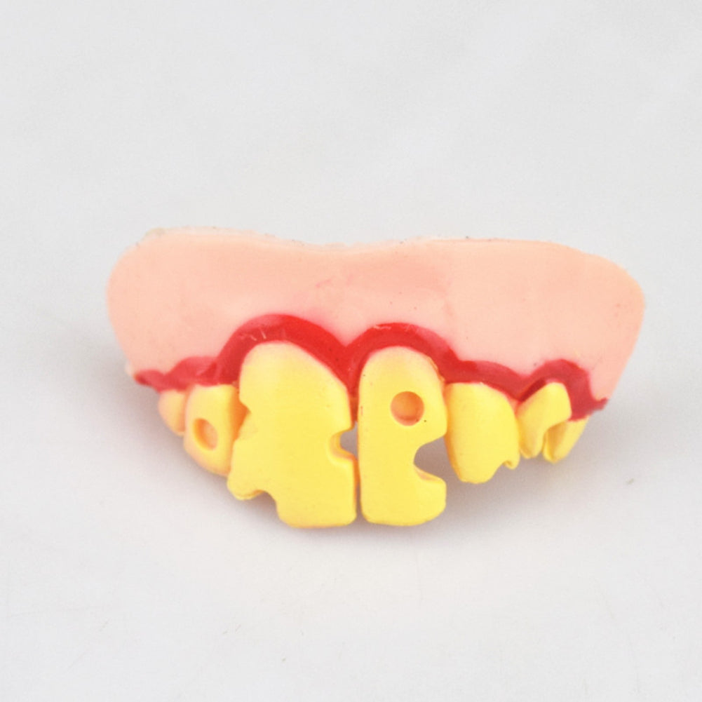 Funny Goofy Fake Vampire Denture Teeth Halloween Decor Prop Trick Toys Gift