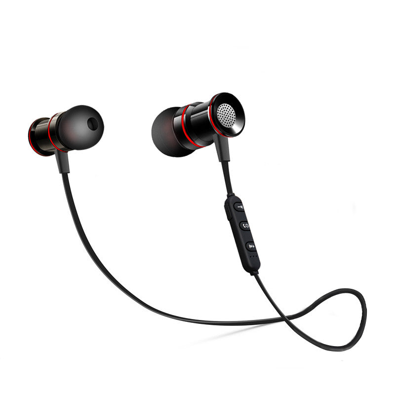 Bluetooth Earphone Sports Running Headphone Magnetic Metal Wireless Earphone Earbuds with Mic for IPhone 8 X