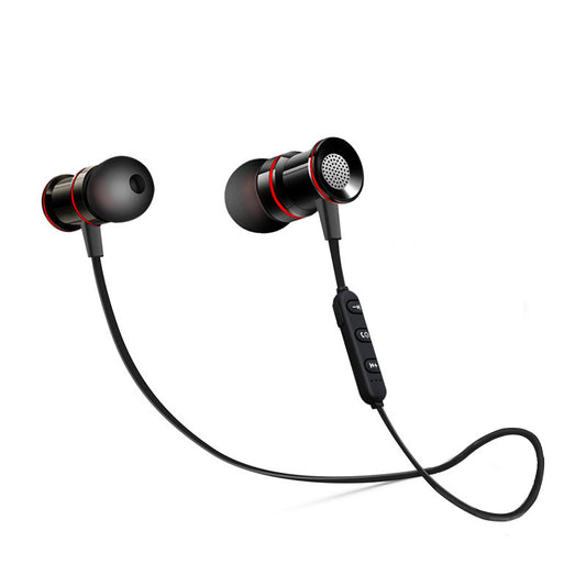 Bluetooth Earphone Sports Running Headphone Magnetic Metal Wireless Earphone Earbuds with Mic for IPhone 8 X