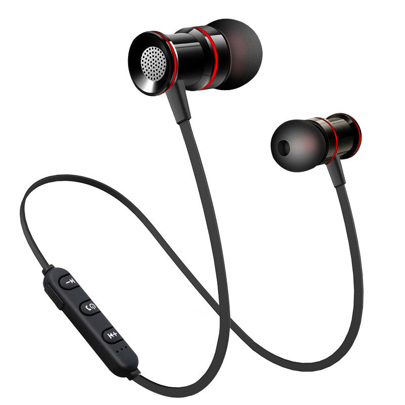 Bluetooth Earphone Sports Running Headphone Magnetic Metal Wireless Earphone Earbuds with Mic for IPhone 8 X
