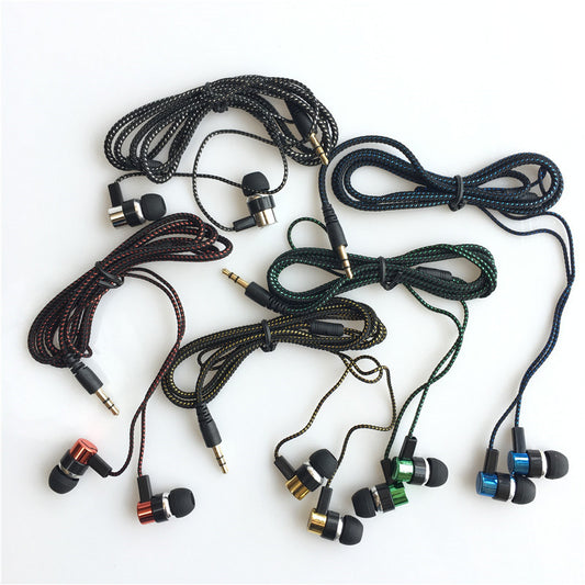 Noise Cancelling Earphone Reflective Fiber Cloth Line Headset Music Headphones for Iphone Xiaomi Mobile Phone MP3/MP4